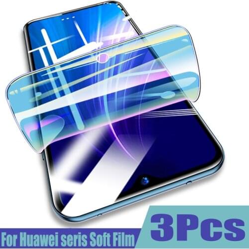 3-1Pcs Protective 100D Hydrogel Film For Huawei P30 P20 lite P40 Lite Pro Mate 20 lite 20pro Honor 20 Screen Protector Not Glass