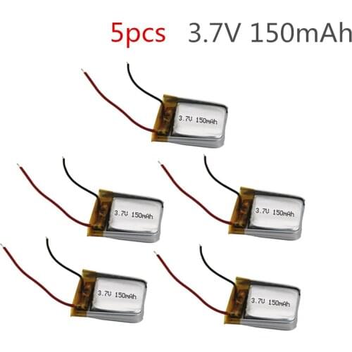 5pcs 3.7V 150mAh Lipo battery for Syma S105 S107 S107G S109 S026 S026G S111G S107N for Skytech M3 Li-Po Battery Helicopter Part
