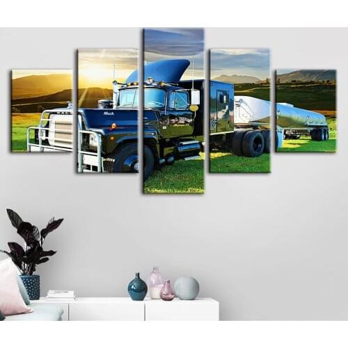 Diamond painting multi picture 5pcs Mack Truck Abstract Landscape diamond mosaic full square round drill diamond embroidery