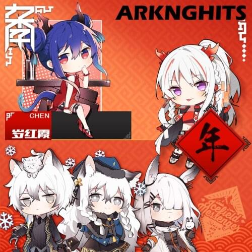 Anime Acrylic Charm Keychains Game Arknights Waai Fu AAK Hung Phantom Elysium Bags Pendant