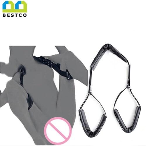 BESTCO 18+ Flirting Handcuffs Neck Erotic Lingerie Adult Sex Toys BDSM Bondage Restraints For Couples Women Slave Games B-ASM4