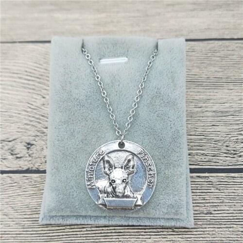 Elfin New Vintage Retro Miniature Pinscher Necklace High Quality Labrador Retriever Pendant Necklace Women Dog Pendant Jewelry