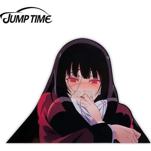JumpTime 13 x 6.2cm Yumeko Anime Peeker Decal Windshield Windows Refrigerator Car Stickers Scratch-Proof Motorcycle Car Styling