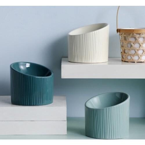 Ceramic Bowl Non Slip Durable Cat Bowl For Cervical Spine Protection For Pet Cats Pet Food Water Feeder Cats Small Dogs Pet Bowl