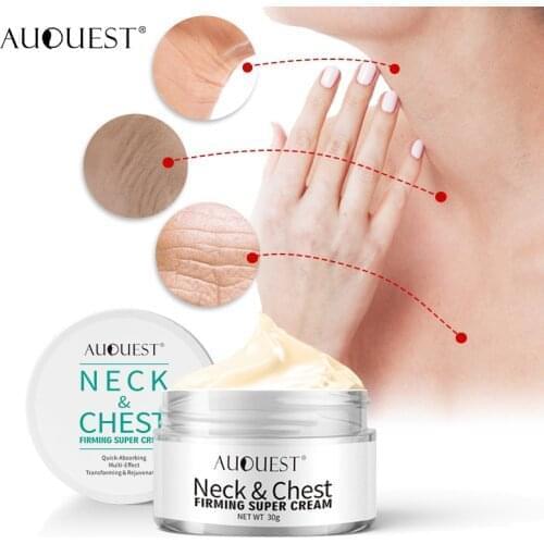 30g AuQuest Neck & Chest Firming Cream Anti Wrinkle Smooth Horizontal Line Collagen Lifting Neck Tight Skin Repair Skin Care