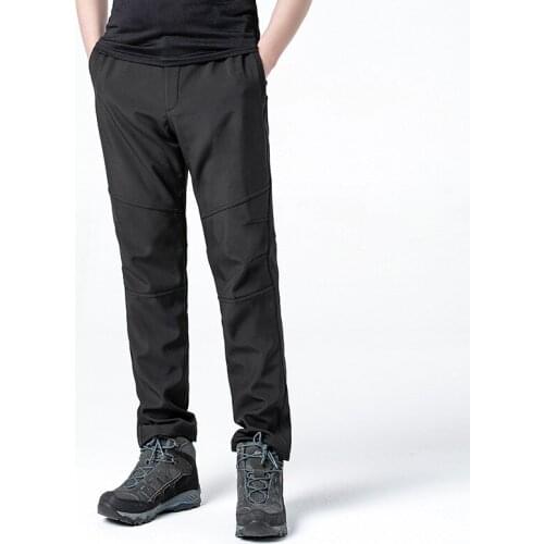 Clorts Warm Mens Hiking Pants Winter Outdoor Pants Softshell Waterproof Thermal Pants Fleece Military Trousers Fishing Pants