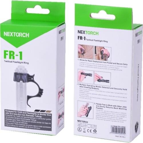 NEXTORCH FR1 Professtional Tactical Flashlight Ring Multi-Function Finger Ring Khaki Grey Black Color 2PCS