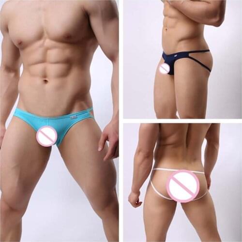 Jocks Men Mesh Low Waist Sexy Underwear Briefs Bikini G-String Thong Underwear Jockstrap Thong Tanga 3Pcs/lot