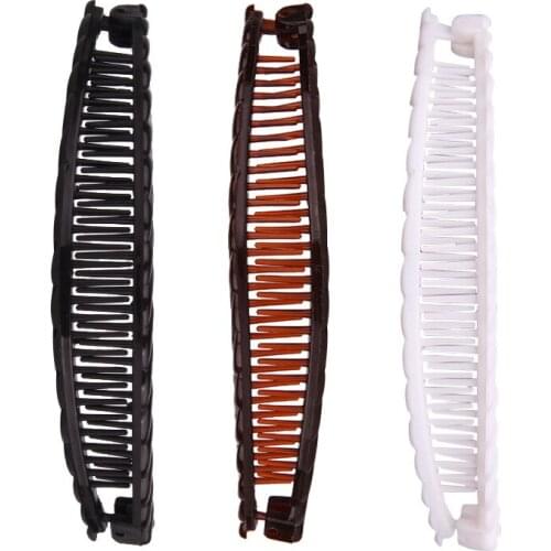 3 Color Solid Color Banana Hair Clip For Women Wave Liu Hai Comb Disc Hair Pill Hair Tools Fashion Practical Hair Accessories