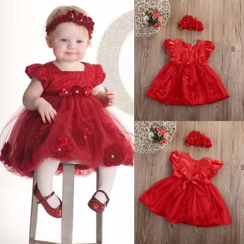 Emmababy Baby Toddler Girl Dress Flower Princess Wedding Party Pageant Tulle TUTU Dresses Infant Kids Children Girls Clothing