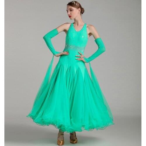 Waltz Tango dance dress Women Ballroom competition Standard rhinestone dance costumes Women