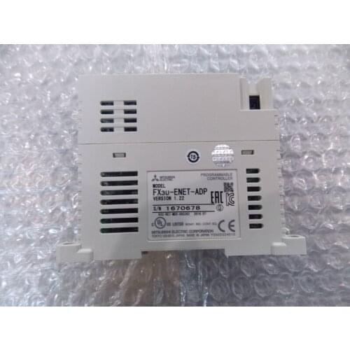 PLC FX3U-ENET FX3U-ENET-ADP Module connected to Ethernet