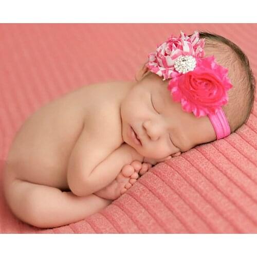 1 Pieces Baby Girl Headband Infant Hair Accessories Flower Diamond Newborn Headwrap Band Hairband Gift Toddlers Clothes Headwear