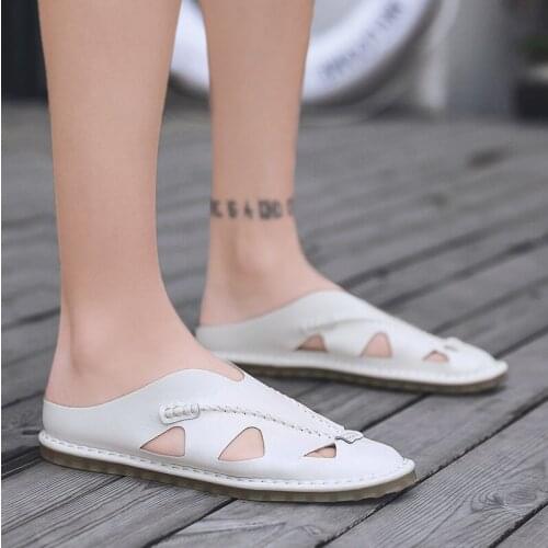 Praia sandalias sandalhas handmade loop men sandales dress on platform in cuero shoe summer masculina for s breathable luxury