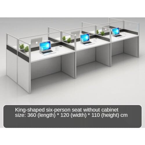 Simple and modern partition screen card holder working position staff office desk and chair combination office furniture