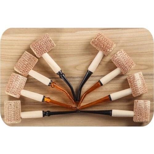 Ru Corn Cob Cigarette Tobacco Pipes Smoking Pipe Smoking Cigarette Holder Good Heat Dissipation Mouthpiece Accessories Men Women