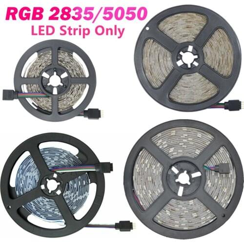 RGB5050 LED Strip Only,2m,5m,Non-waterproof,5V,USB Control,Black Surface Blue Back,DIY Connect LED to Your Target Length