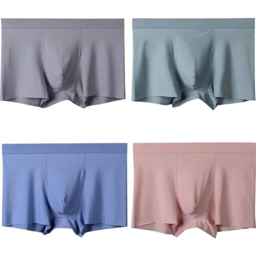 3pcs/Lot Comfortable Comfort Shorts Male Panties Cotton Mens Underwear Breathable Man Solid Underpants