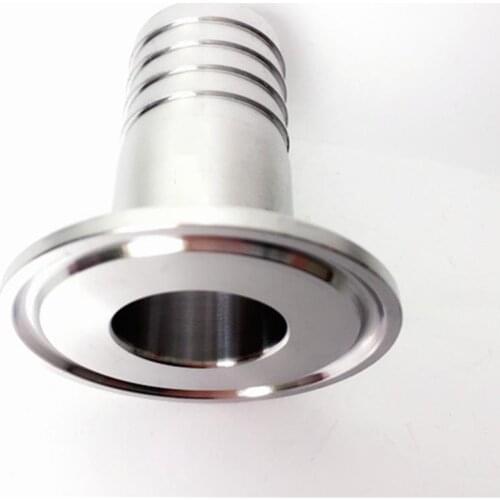 32mm 1-1/4" Hose Barb x 1.5" Tri Clamp SUS 316L Stainless Steel Sanitary Tri-Clamp Hosetail Coupler Fitting Home Brew
