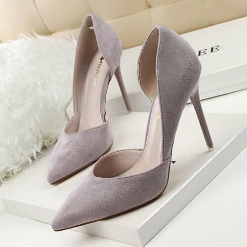 BIGTREE 2020 Spring Summer Women Pumps Shallow Hollow High Heels With 10cm Women Shoes Party Wedding Stiletto