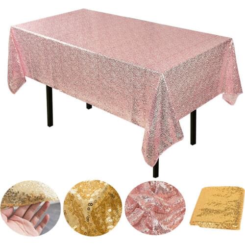 High-end Decorative Sequined Tablecloth Gold/silver Luxury Wedding Banquet Rectangular Tablecloth Home Decoration Multicolor