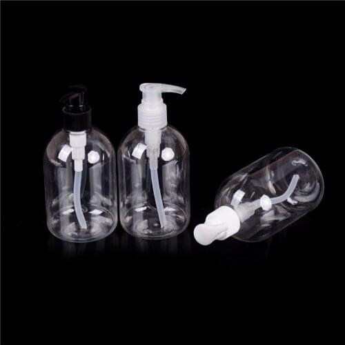 1pc 350ML Clear Plastic Bottle Shampoo Lotion Shower Gel Pump Bottles Liquid Soap Whipped Mousse Points Bottling