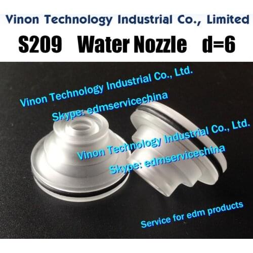 2pcs/set) S209 ID=6mm Water Nozzle Upper 3081674, 3081033 for AQ.A.AP,AG,AD type 87-3,97-3 WEDM machins Nozzle A 0200755