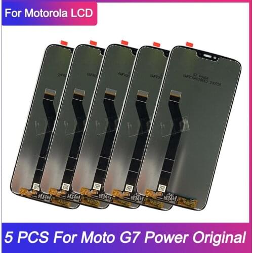 5 Piece/lot For Motorola Moto G7 Power LCD Display Digitizer Assembly Replacement Parts Touch Screen XT1955, XT1955-4 Touch