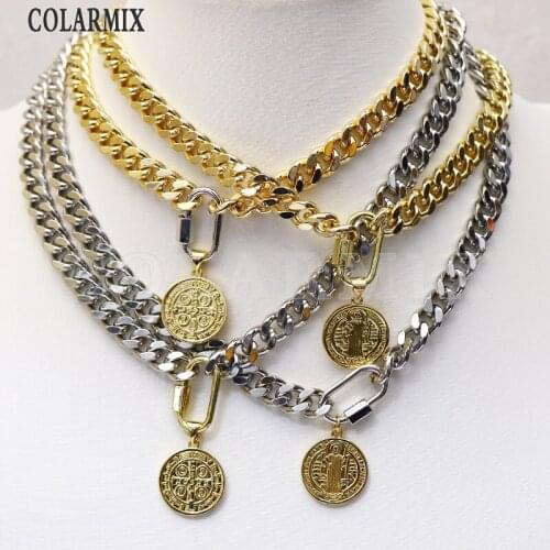 6 Strand Punk Big chunky necklace San Benito charms Thick Twisted Snneckalce gift jewelry necklace Hip Pop necklace chocker