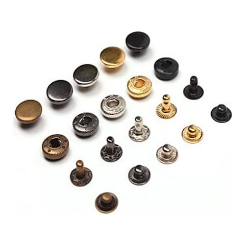 80 Set/Lot 633 snap buttons +tool Metal Press Studs Sewing Button Snap Fasteners Sewing Leather Craft Clothes Bags