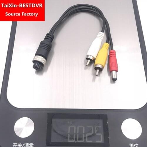 Aviation head adapter cable All copper MDVR audio and video power female to male truck monitor