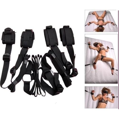 BDSM Erotic Bondage Bed Games Sex Bondage Set Accessories Women Handcuffs Ankle Restraints Sex Toy For Couples Adult Sex Product