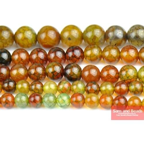 Free Shipping 16" Natural Stone Brown Dragon Vein Agata Round Loose Beads 6 8 10 12MM Pick Size For Jewelry Making DVB02