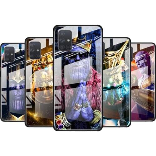Thanos marvel hero for Samsung Galaxy S21 Ultra A71 A51 4G 5G A91 A81 A41 A31 A21 A11 A01 Tempered Glass Phone Case
