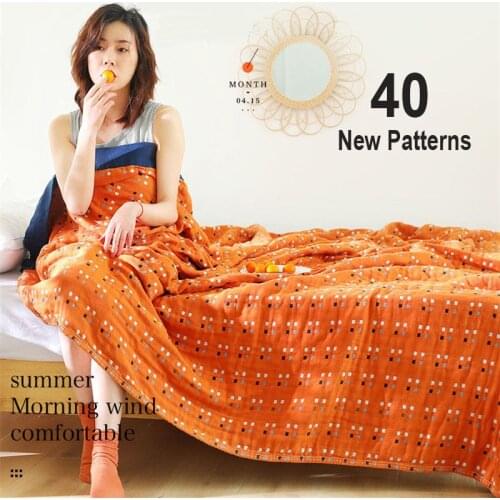 150x200 200x230cm Home Textile Blanket 100% Cotton Bedspread Muslin Blankets for Beds 5 Layers Kids Adults Travel Throw Blanket