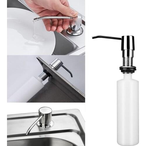 Kitchen Soap Dispenser Sink Liquid Soap Bottle Stainless Steel Bathroom Hand Wash Soap Pumps300ml