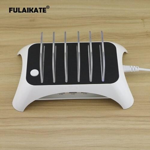 FULAIKATE 5 USB Ports Charging Base for iPhone 7 Plus Cellphone White 2.4A Docking Station for Tablet PC Stand Phone Holder