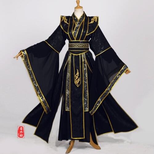 Geng Cosplay Costume Anime Sha Po Lang Chang Black Gold Chinese Hanfu Halloween New Arrival Costumes For Men