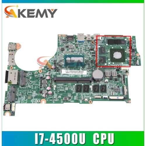 Akemy laptop Motherboard For ACER Aspire V5-573P V5-573P I7-4500U Mainboard DAZRQMB18F0 SR16Z N14M-GE-B-A2 DDR3