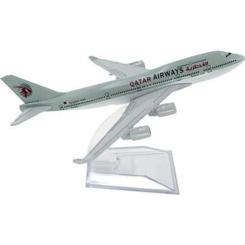 1/400 Scale Alloy Aircraft B747 Qatar Airways 16cm Plane Boeing 747 Model Toys Decoration Children Gift Collection