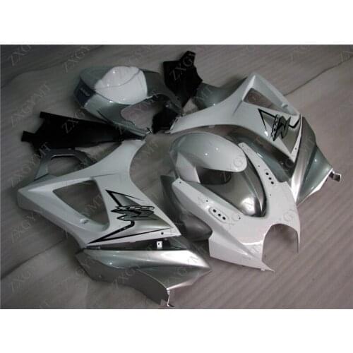 Motorcycle Fairing GSX-R1000 2007 - 2008 K7 White Silver Fairing for Suzuki GSXR1000 2008 Full Body Kits GSX R 1000 2008