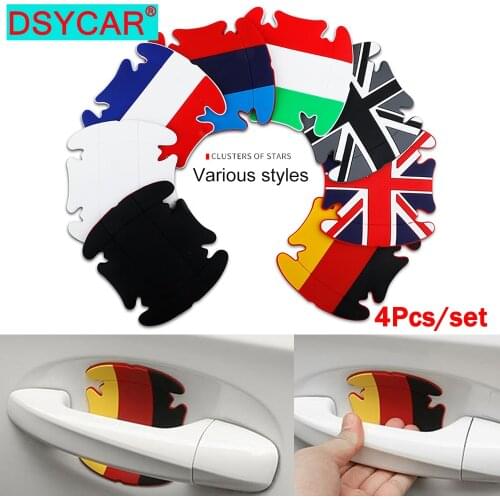 DSYCAR 4Pcs/Set Car Door Sticker PVC Scratches Resistant Cover Auto Handle Protection Film Exterior Car Styling Accessories