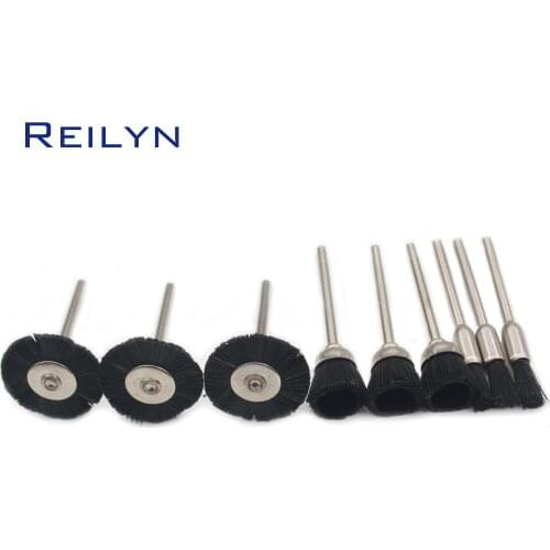 Nylon polishing brush polishing head polishing wheel shank 3mm plastic fiber brush roller for electric grinder or rotary tool