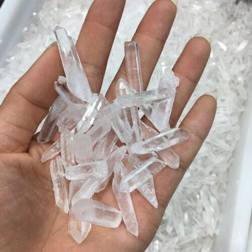 New Clear Healing Crystal Stone Quartz Single Natural Column Decoration Wand Pointed Collectables DIY Craft