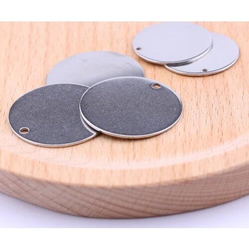 Onwear 10pcs 25mm 30mm round stainless steel metal stamping blanks diy jewelry charms making accessories