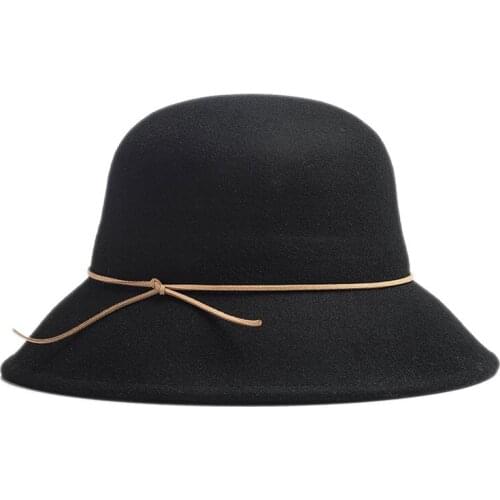 Autumn winter children leisure fashion tether decoration delicate kids woolen fisherman hat outdoor warm shape top hat