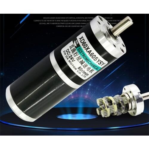 60MM diameter Planetary gear motor 50W 10-500rpm DC 12V 24V Low speed high torque wide use motor CW/CCWw