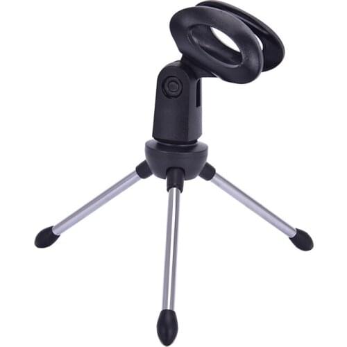 Mic Stand Bracket Desktop Adjustable Microphones Tripods Holder Mini Portable Table Tops Microphone Tripod Zinc Alloy