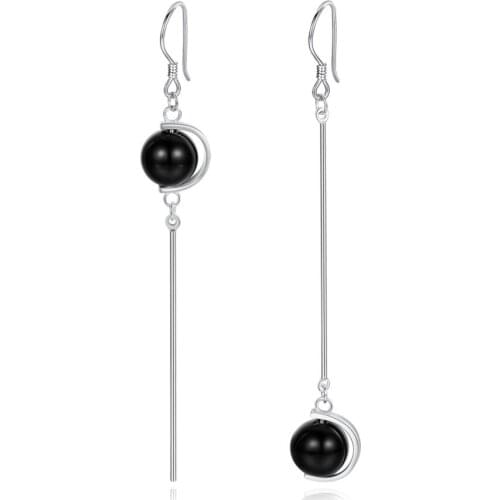 RUEWAA Women's Silver Earrings