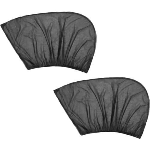 1 Pair Car Sun Visor Rear Side Window Sun Shade Mesh Nylon Sun Visor Shade Cover Shield UV Protector Black Auto Sunshade Curtain